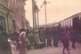 Allinge Station ved indvielsen 5. maj 1913
