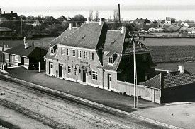 Allinge station - før CF, mellem 1947 og 1952